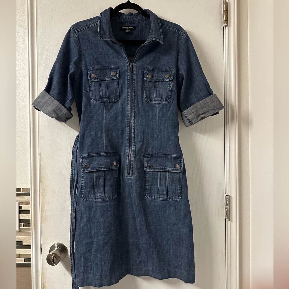Mini denim dress